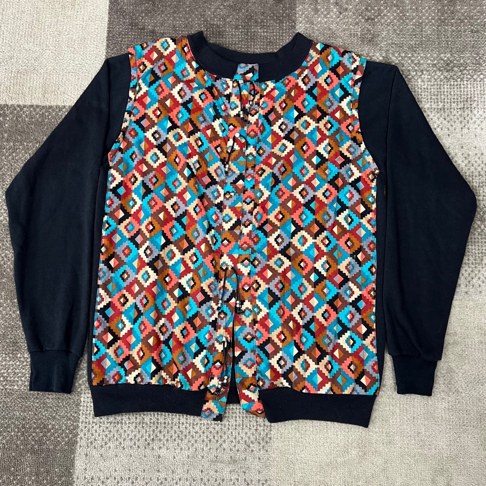 Pannill‎ Vintage 90s Southwestern Aztec Geometric Cardigan XL USA Made